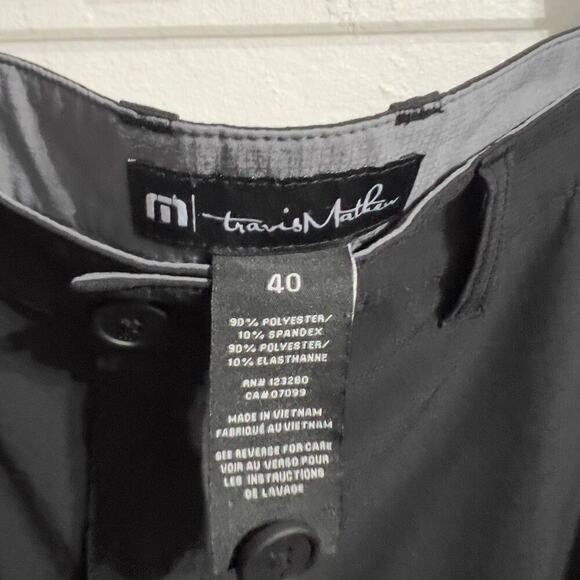 Travis Mathew Pants Golf Active Sz 40 / 34 Pockets Black Performance - Picture 3 of 7